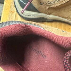 Columbia Tan and Burgundy Outdoor Shoes